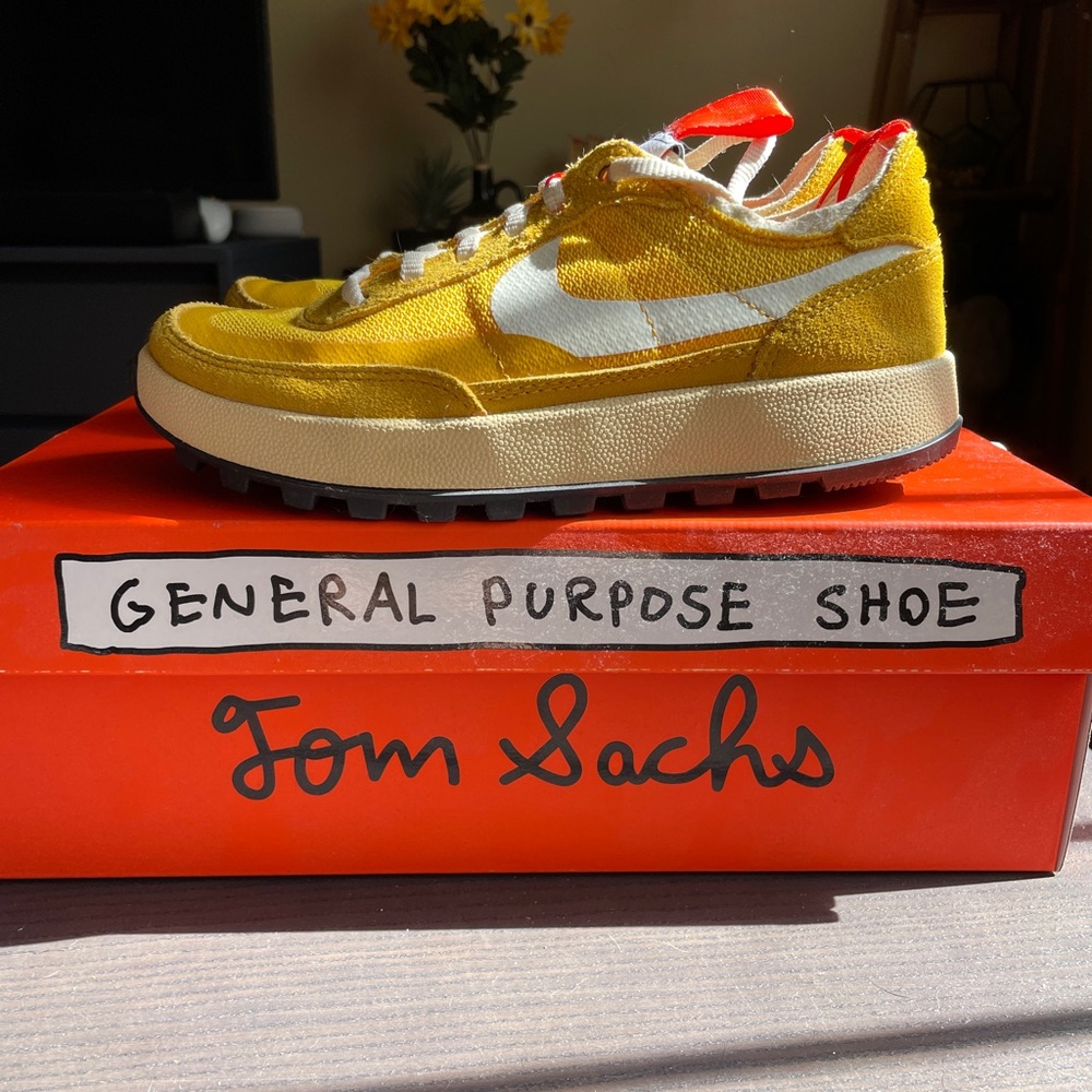 Tom Sachs General Purpose Shoe Dark Sulfur Yellow Nikecraft Women’s Size 5